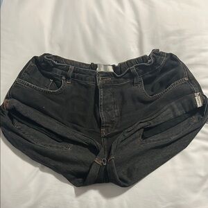 One Teaspoon Black Jean Shorts